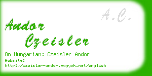 andor czeisler business card